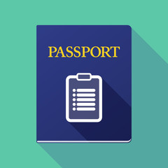 Long shadow passport with a report