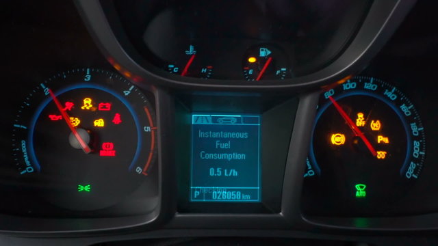 Check light warning and starting engine car 