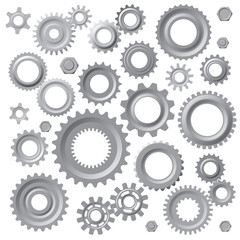 Set of Images of gears