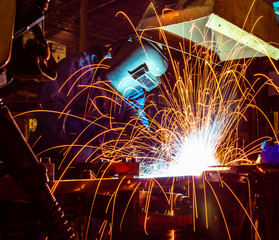 welder Industrial automotive part in factory