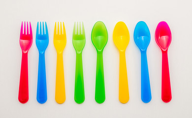 Baby colorful spoon and fork