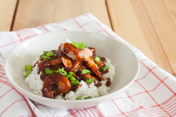 Fried Shrimps with spicy sauce