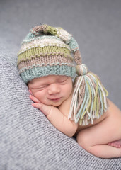 Newborn Baby Sleeping on Blanket
