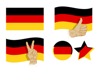 flag Germany. vector illustration