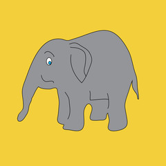 elephant yellow background