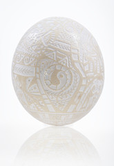 Easter eggs in a white background