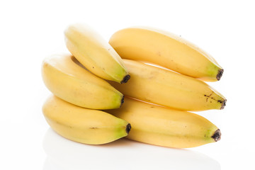 Bunch of bananas isolated on white background