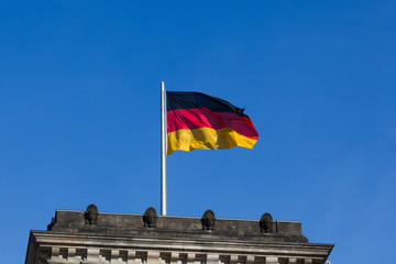 germany flag on fky background