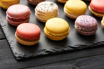 French delicious dessert macaroons