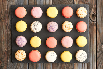 French delicious dessert macaroons