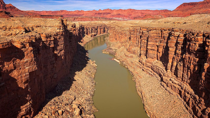 Colorado River Cuts Through Marble Canyon