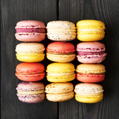 French delicious dessert macaroons