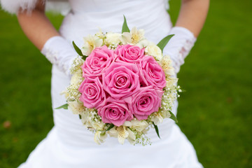 Beautiful bride's bouquet of flowers