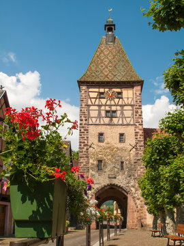 Picturesque village of Bergheim, Alsace France
