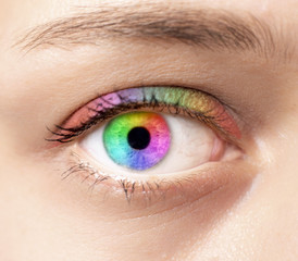 Fototapeta premium Rainbow eye concept