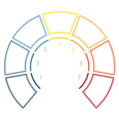Infographics Semicircle for eight number options