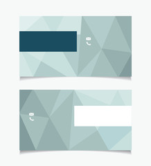 Business card with geometric elements