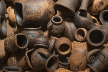 Background of ceramic ware.