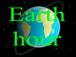 illustration of earth hour