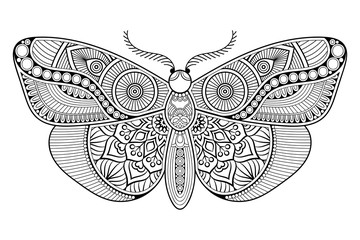 Vector black butterfly