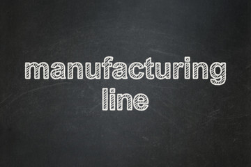 Obraz premium Manufacuring concept: Manufacturing Line on chalkboard background