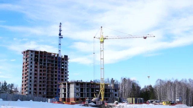 Skyscraper construction time-lapse 4K process