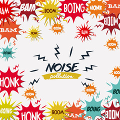 Fototapeta na wymiar noise pollution design 
