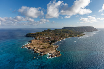 Guadeloupe, île de la Désirade, vue aérienne, 
