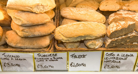 Bread for Sale at an Italian Market
