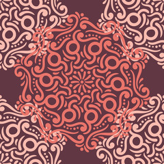 Ethnic floral seamless pattern