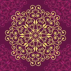 Ethnic floral seamless pattern