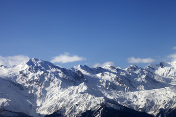 Fototapeta na wymiar Winter mountains at nice sunny day. Caucasus Mountains.