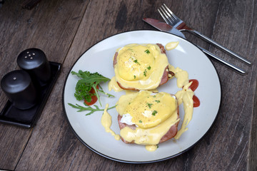 Egg Benedict all day breakfast
