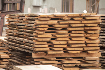 lumber stack boards