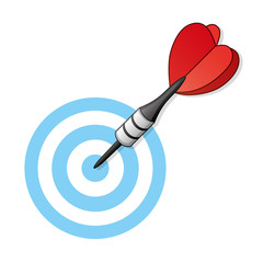 Dart arrow and target.