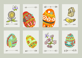 Happy Easter greeting card or display vector poster