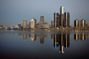 Detroit, Michigan Skyline