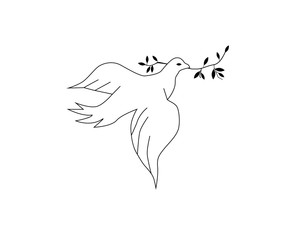 Dove of Peace Vector Illustration