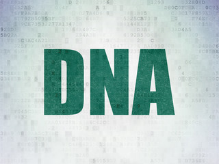 Healthcare concept: DNA on Digital Paper background