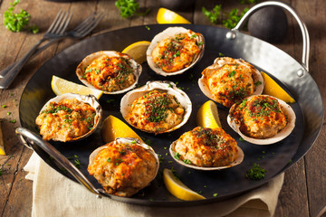 Homemade Baked Clams with Lemon © Brent Hofacker