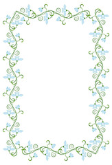 Color frame with flowers