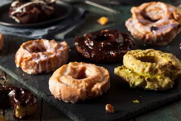 Obraz na płótnie Canvas Homemade Old Fashioned Donuts