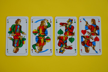 Bayerische Spielkarte vier Unter