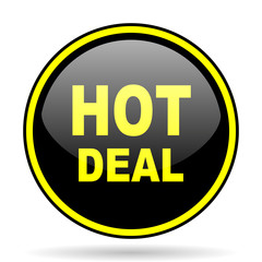 hot deal black and yellow glossy internet icon