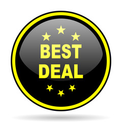 best deal black and yellow glossy internet icon