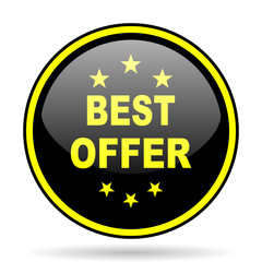 best offer black and yellow glossy internet icon