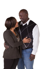 Middle aged couple isolated on white