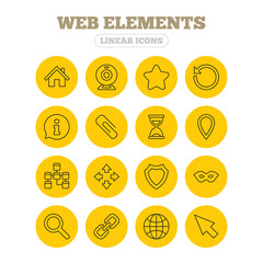 Web elements icons. Video and speech bubble.