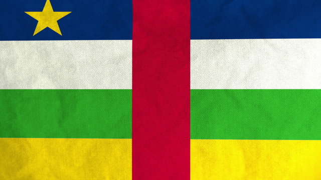 Central African flag waving in the wind (full frame footage in 4K UHD resolution).