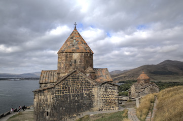 Fototapeta na wymiar Монастырь Севанаванк. Озеро Севан, Армения